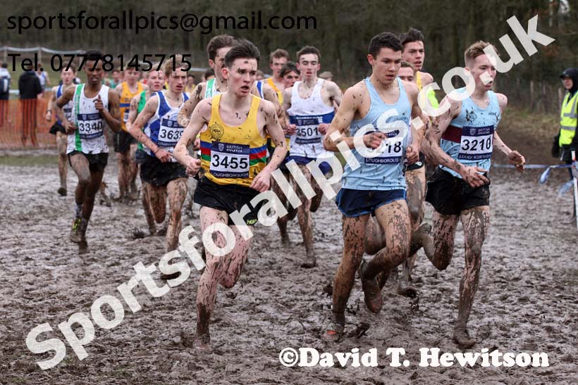 Mens under-17s 2018 British Inter Counties Cross Country Champs., Prestwold Hall, Loughborough. Photo: David T. Hewitson/Sports for All Pics
